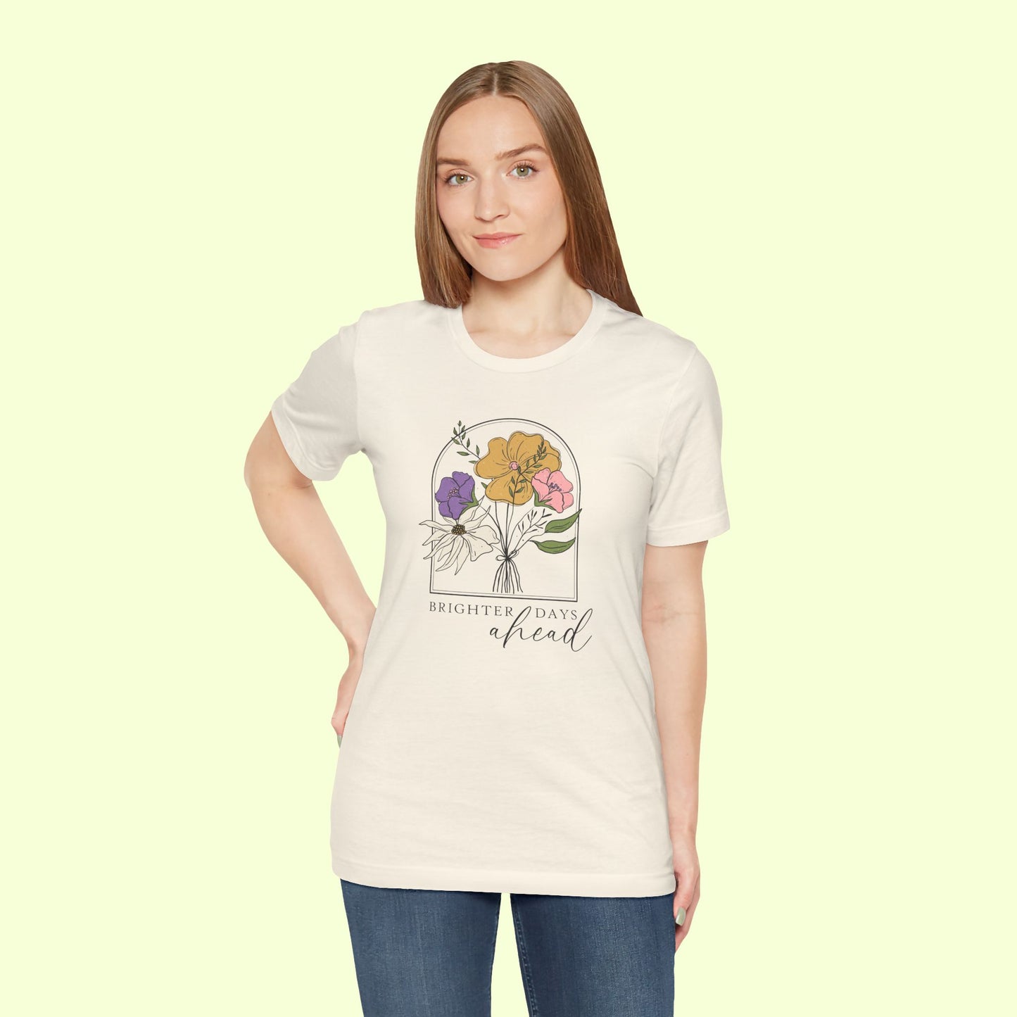 Brighter Days Head. T-Shirt for Women | Inspirational Faith Quote Tee