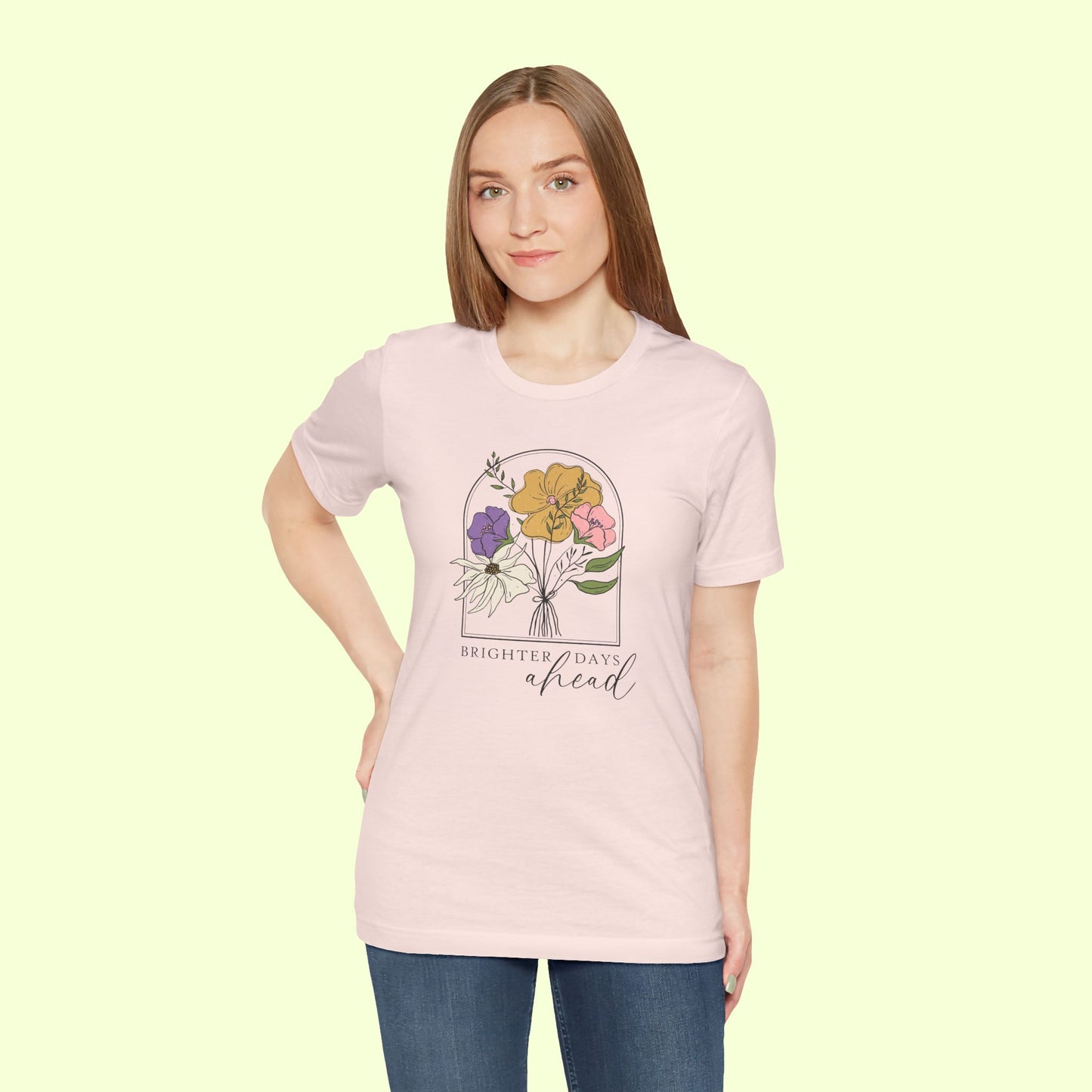 Brighter Days Head. T-Shirt for Women | Inspirational Faith Quote Tee