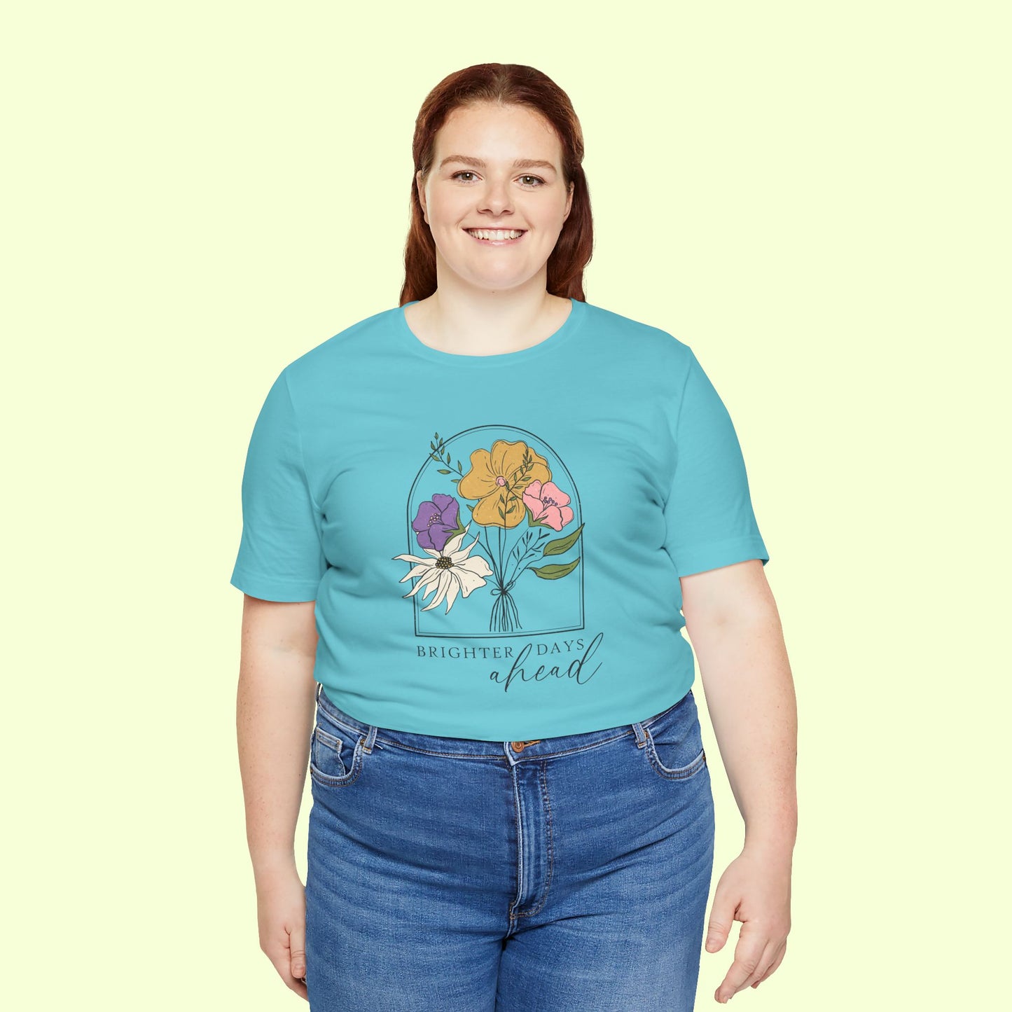 Brighter Days Head. T-Shirt for Women | Inspirational Faith Quote Tee