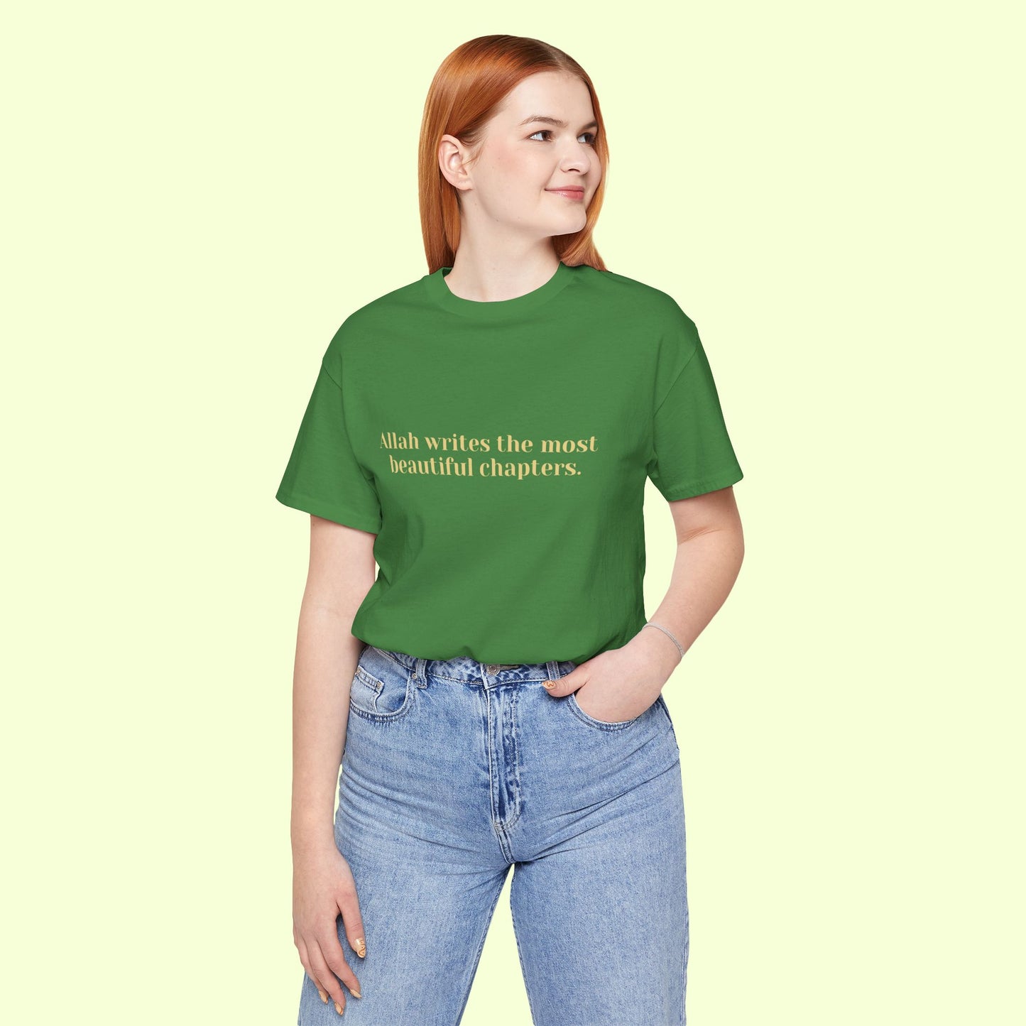 Allah writes the most beautiful chapters.T-Shirt for Women | Inspirational Faith Quote Tee