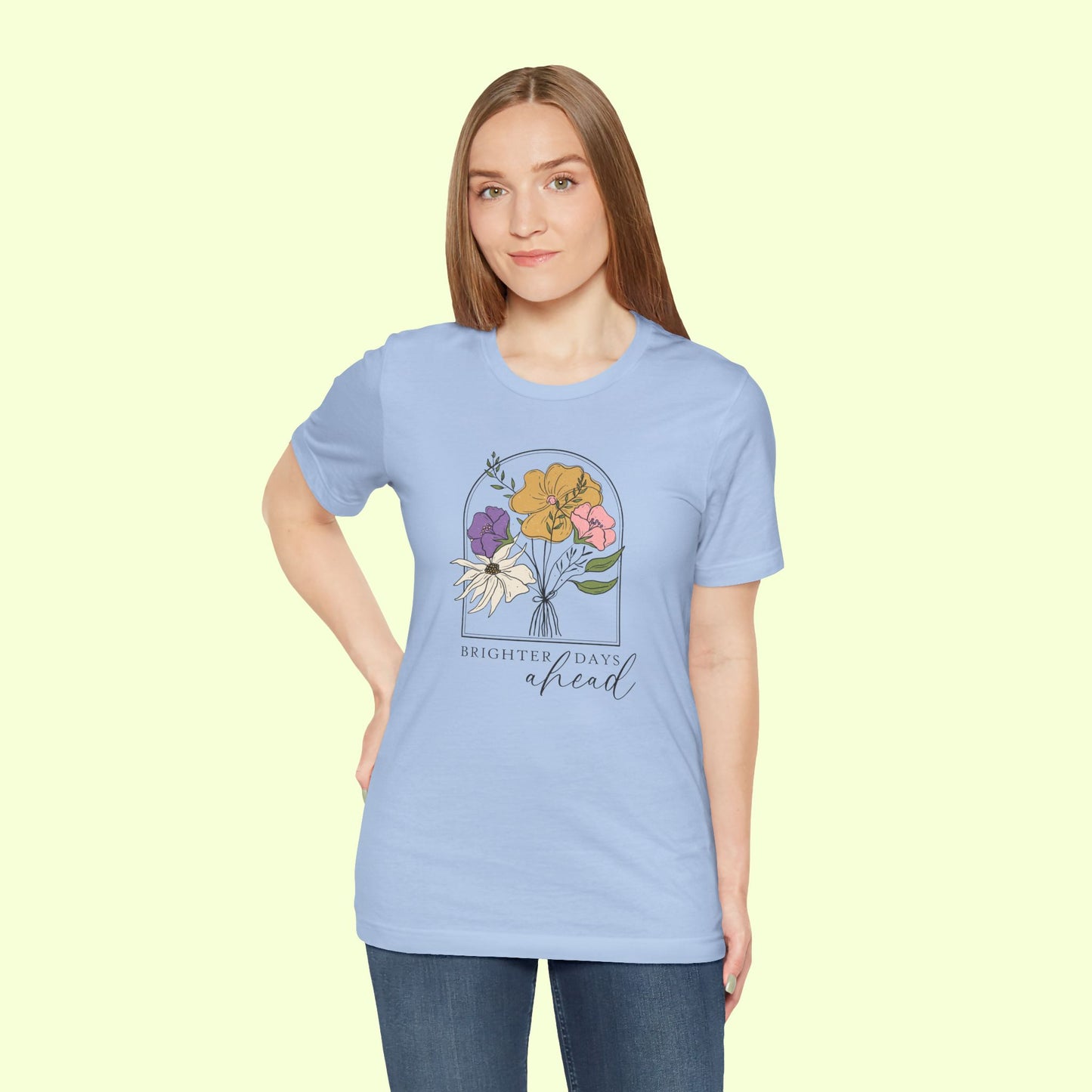 Brighter Days Head. T-Shirt for Women | Inspirational Faith Quote Tee