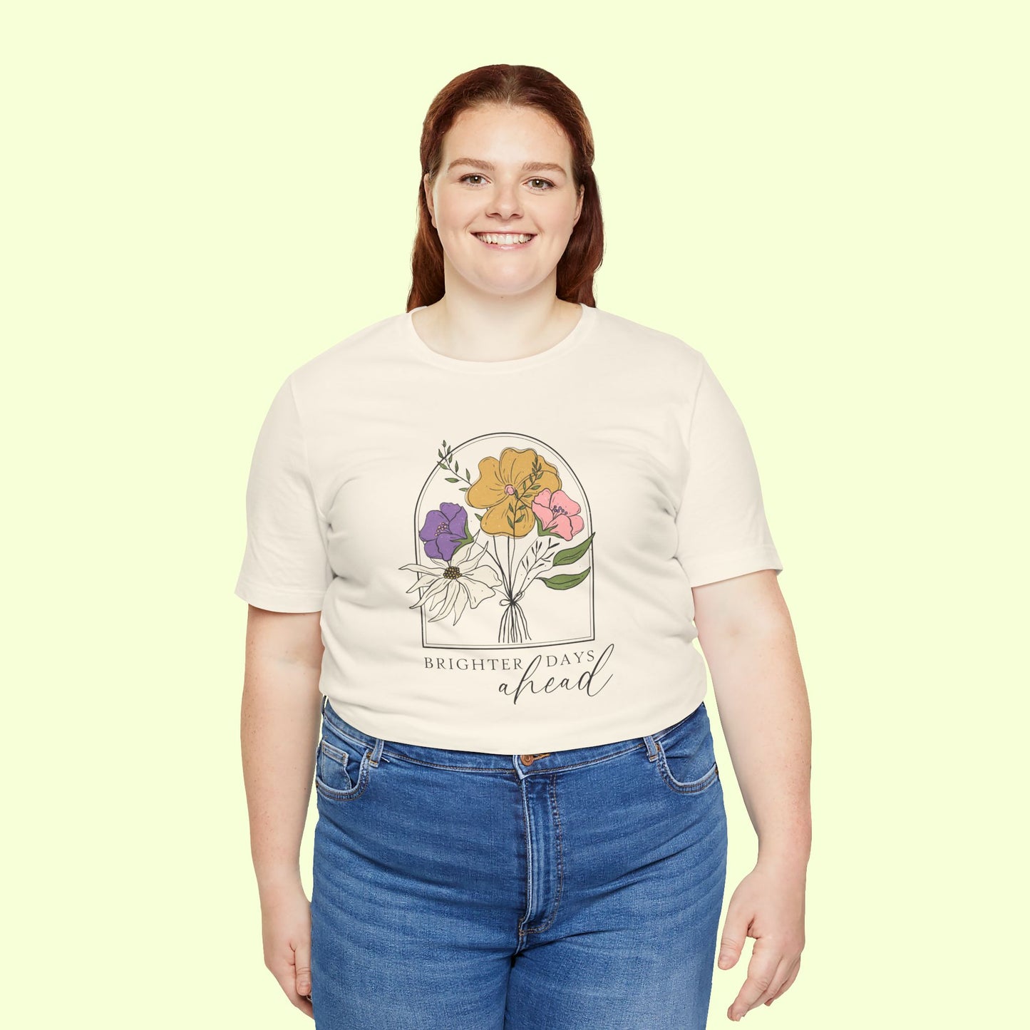 Brighter Days Head. T-Shirt for Women | Inspirational Faith Quote Tee
