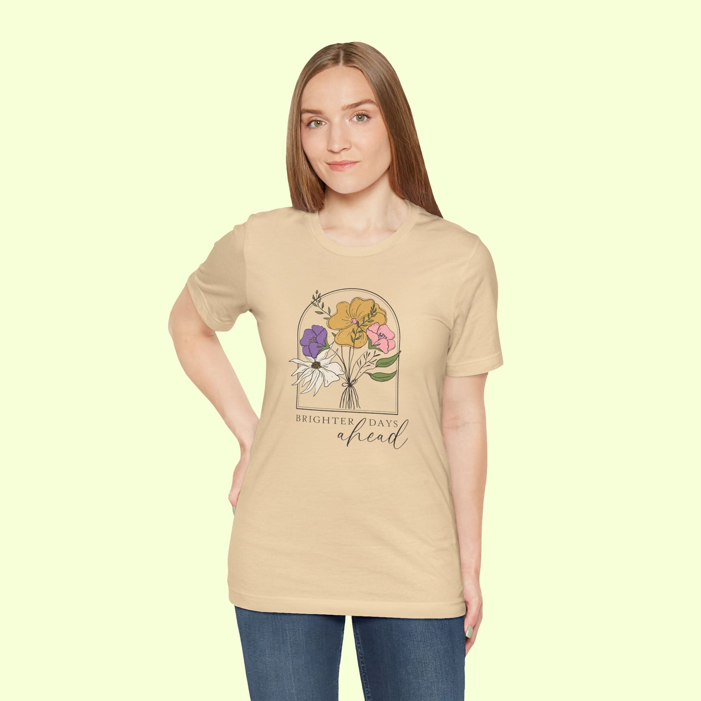 Brighter Days Head. T-Shirt for Women | Inspirational Faith Quote Tee
