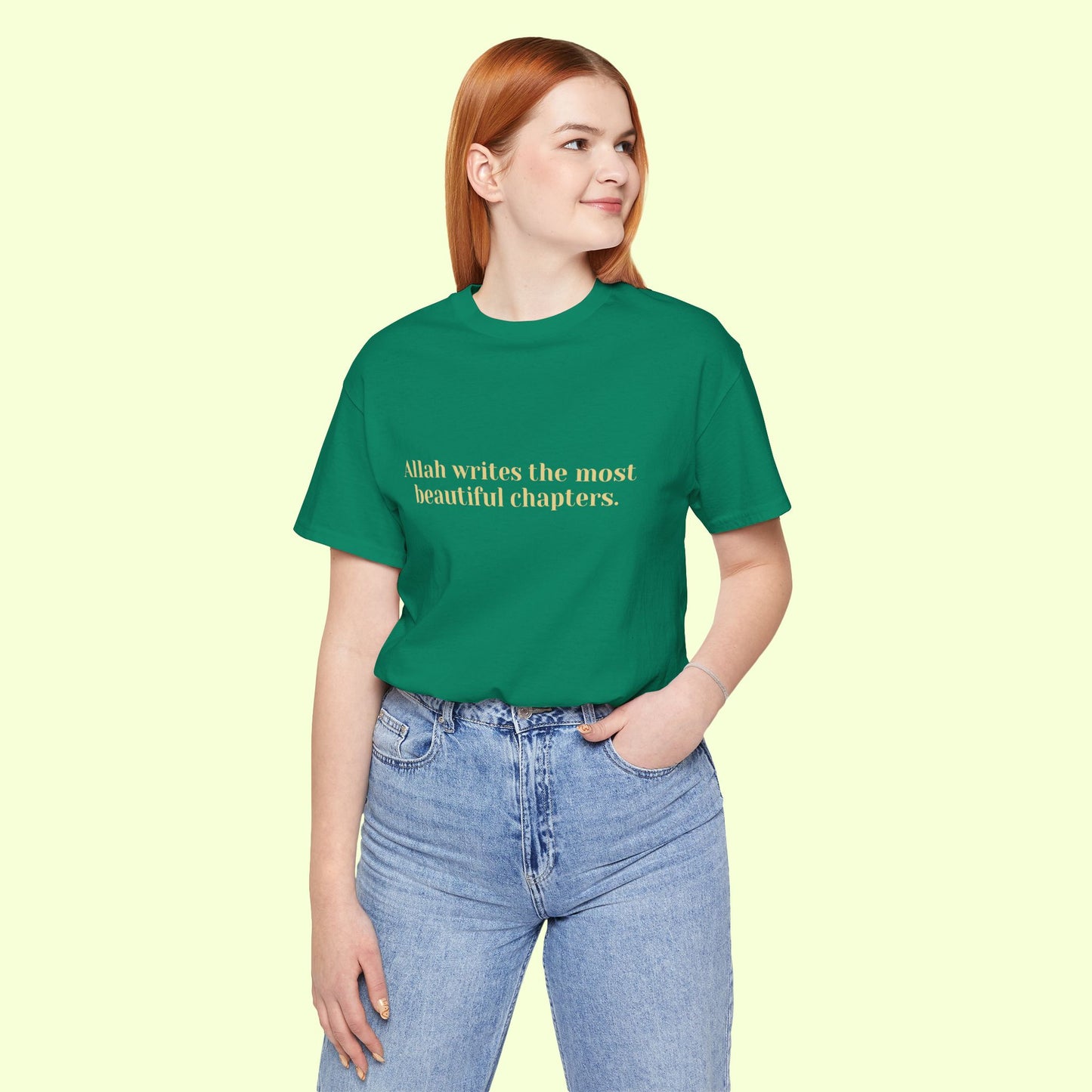 Allah writes the most beautiful chapters.T-Shirt for Women | Inspirational Faith Quote Tee