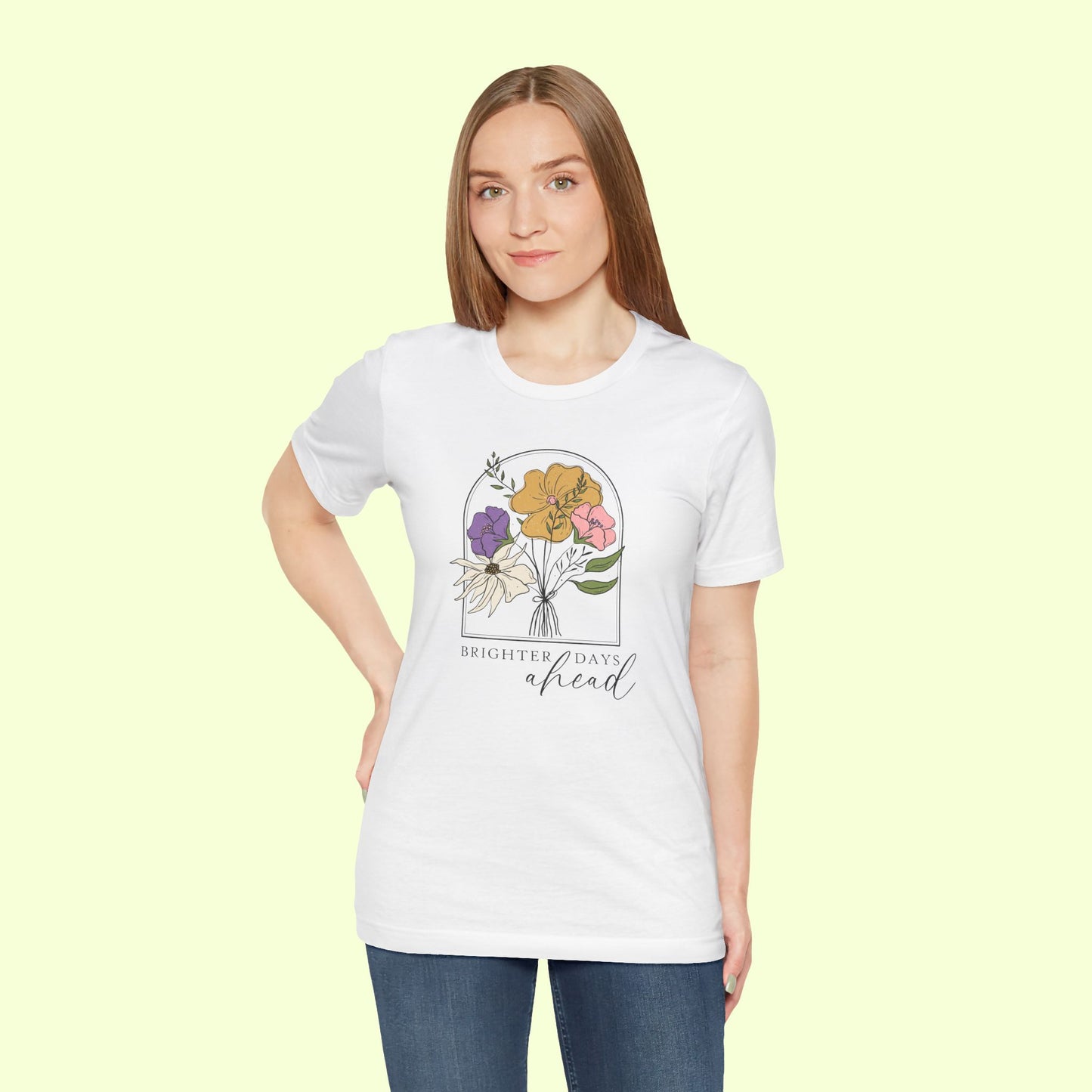 Brighter Days Head. T-Shirt for Women | Inspirational Faith Quote Tee