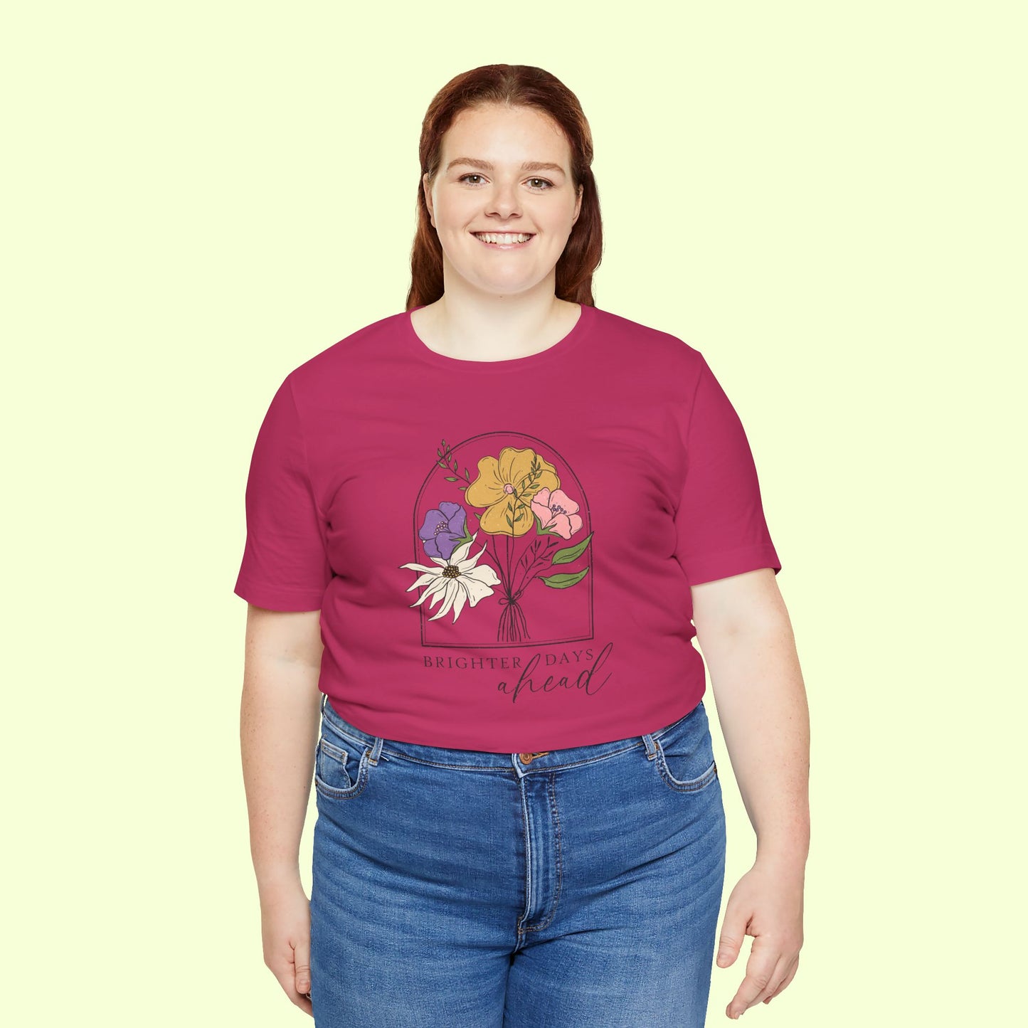 Brighter Days Head. T-Shirt for Women | Inspirational Faith Quote Tee