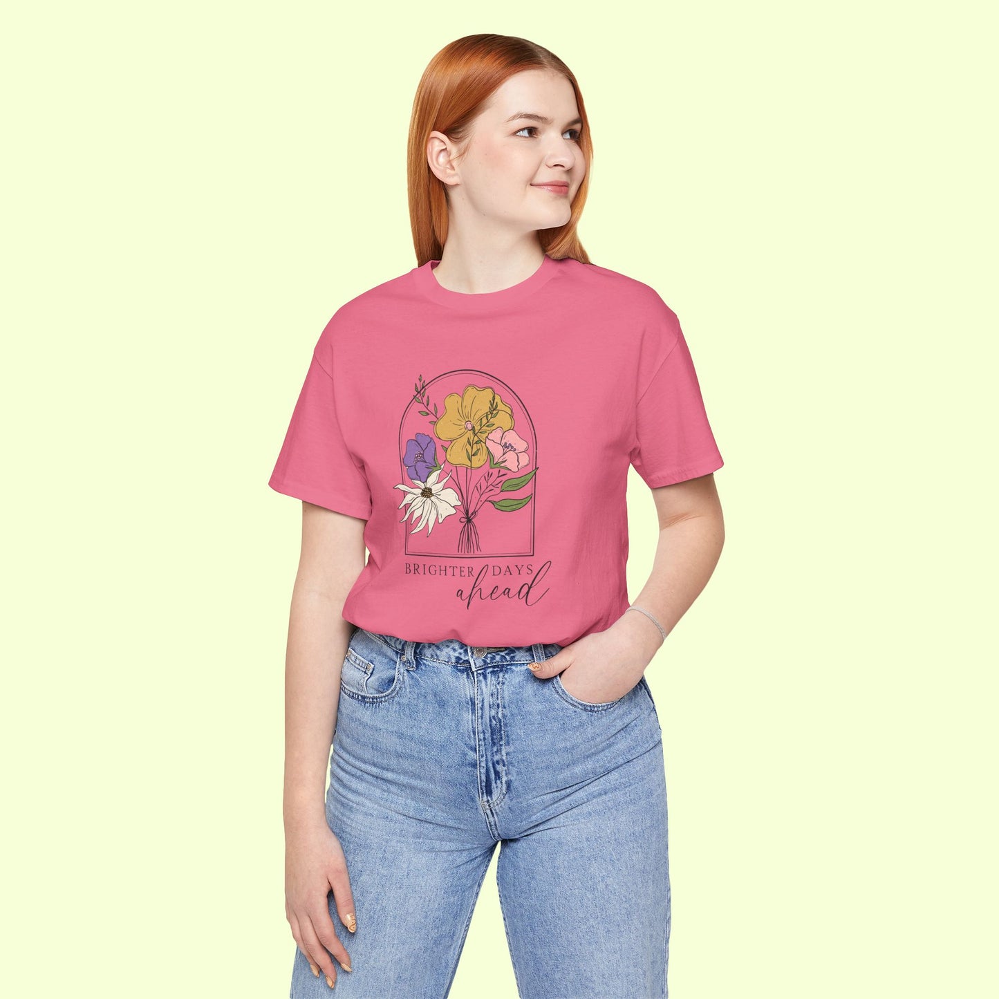 Brighter Days Head. T-Shirt for Women | Inspirational Faith Quote Tee