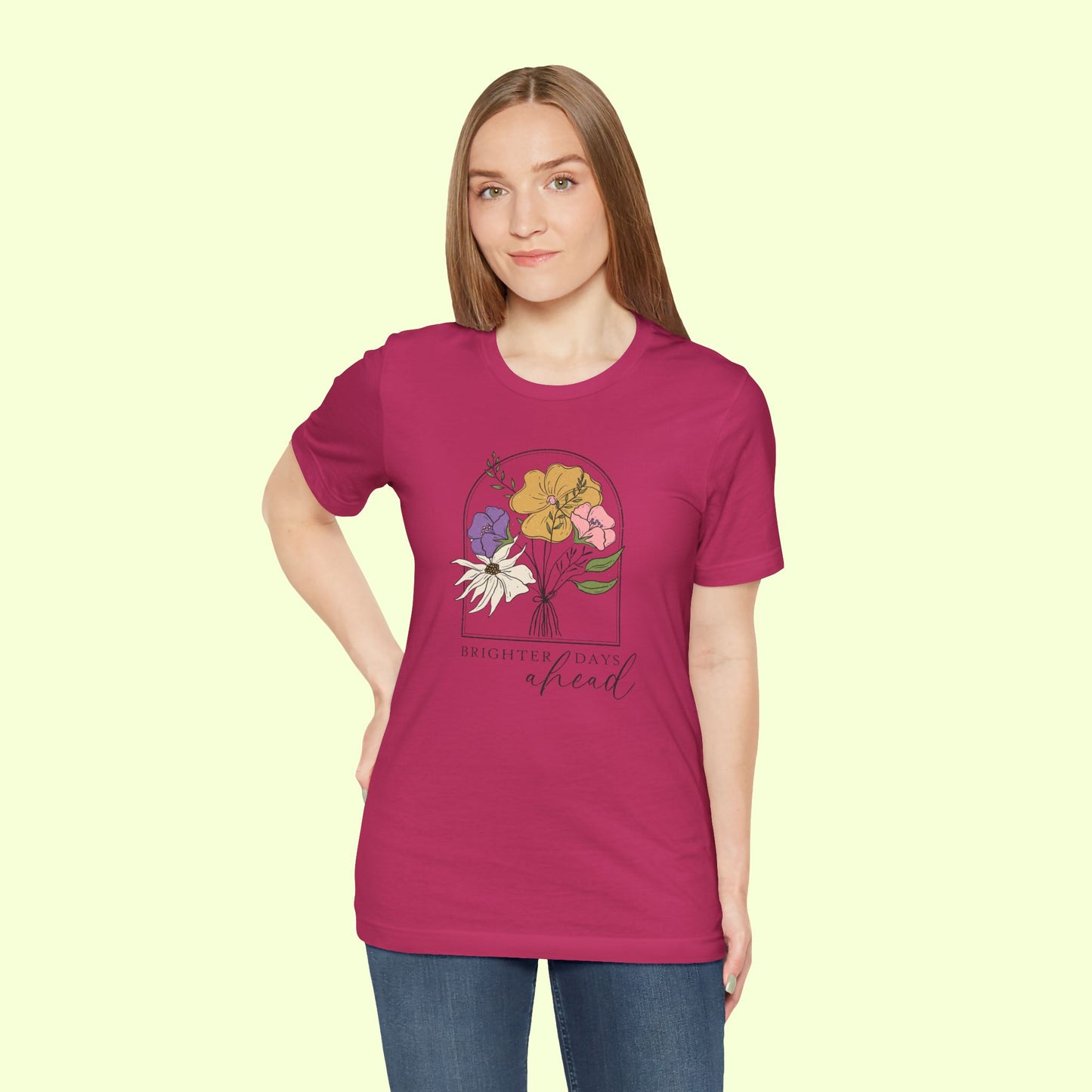 Brighter Days Head. T-Shirt for Women | Inspirational Faith Quote Tee