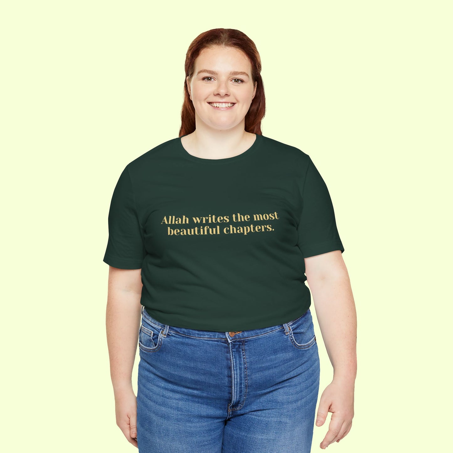 Allah writes the most beautiful chapters.T-Shirt for Women | Inspirational Faith Quote Tee