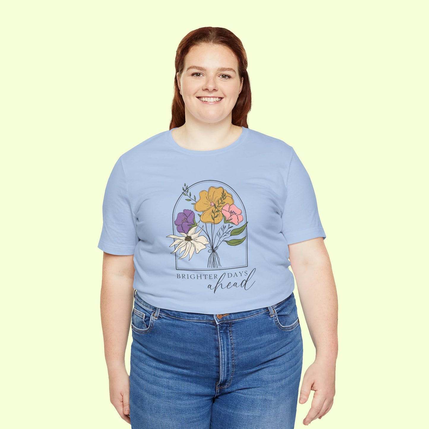 Brighter Days Head. T-Shirt for Women | Inspirational Faith Quote Tee