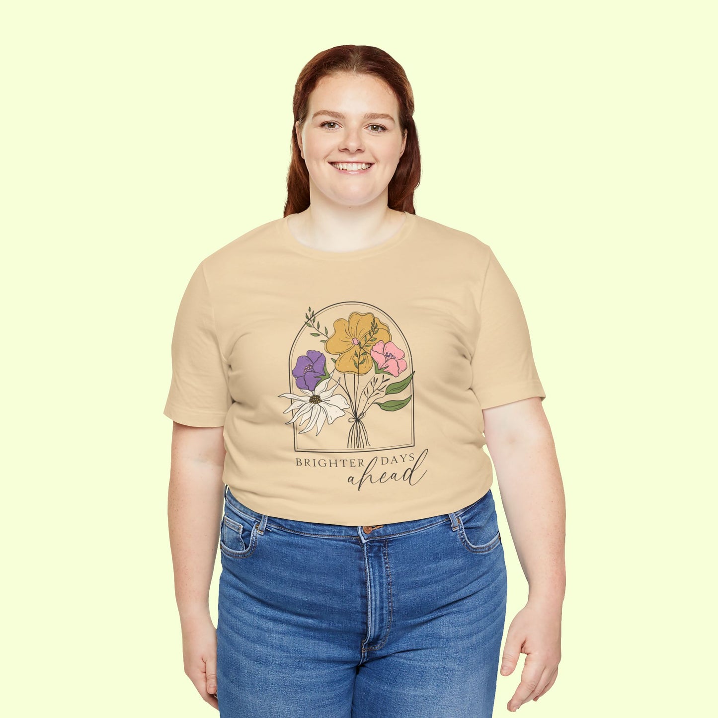 Brighter Days Head. T-Shirt for Women | Inspirational Faith Quote Tee