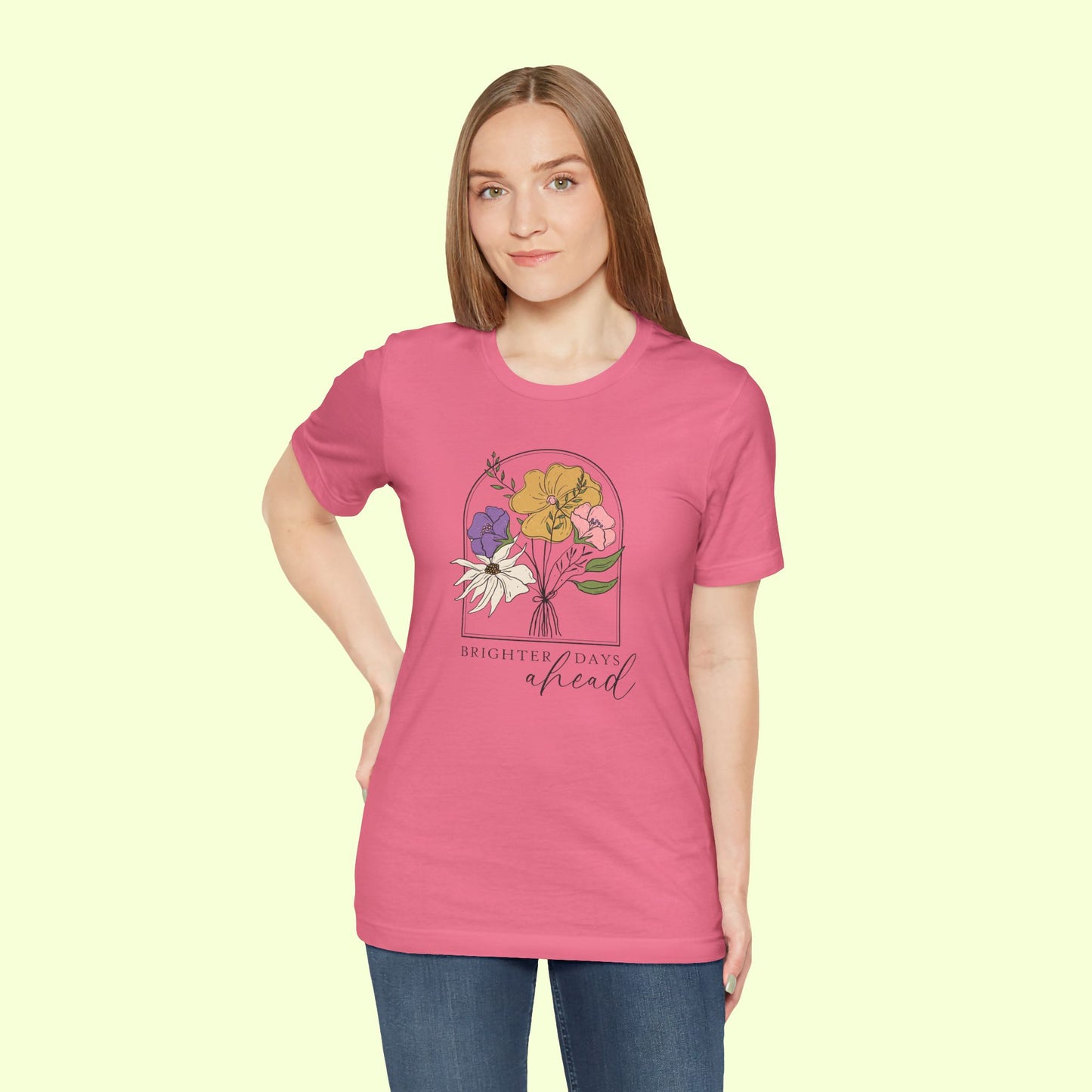 Brighter Days Head. T-Shirt for Women | Inspirational Faith Quote Tee