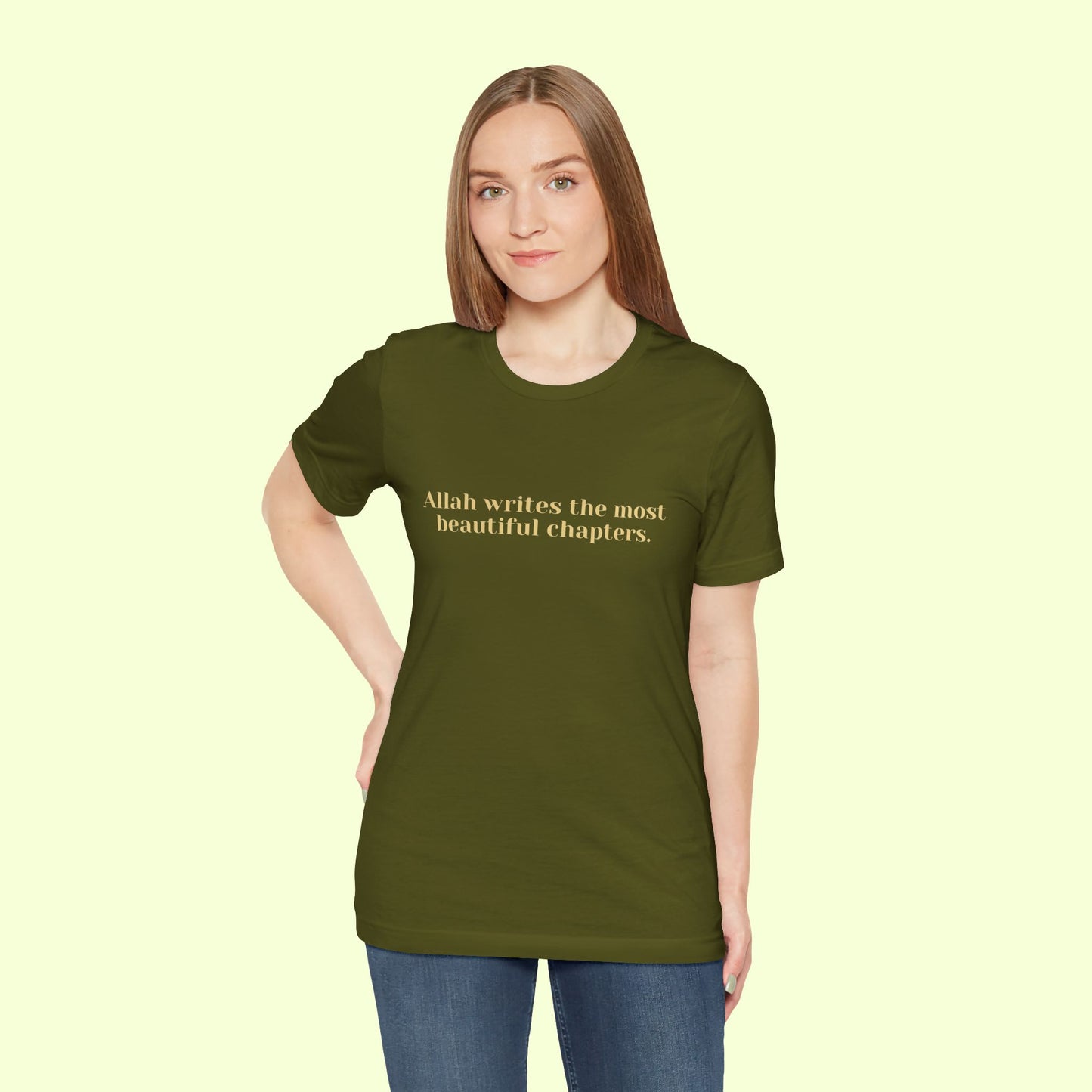 Allah writes the most beautiful chapters.T-Shirt for Women | Inspirational Faith Quote Tee