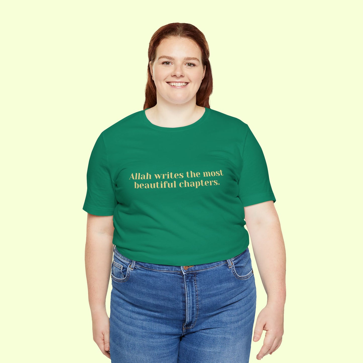 Allah writes the most beautiful chapters.T-Shirt for Women | Inspirational Faith Quote Tee