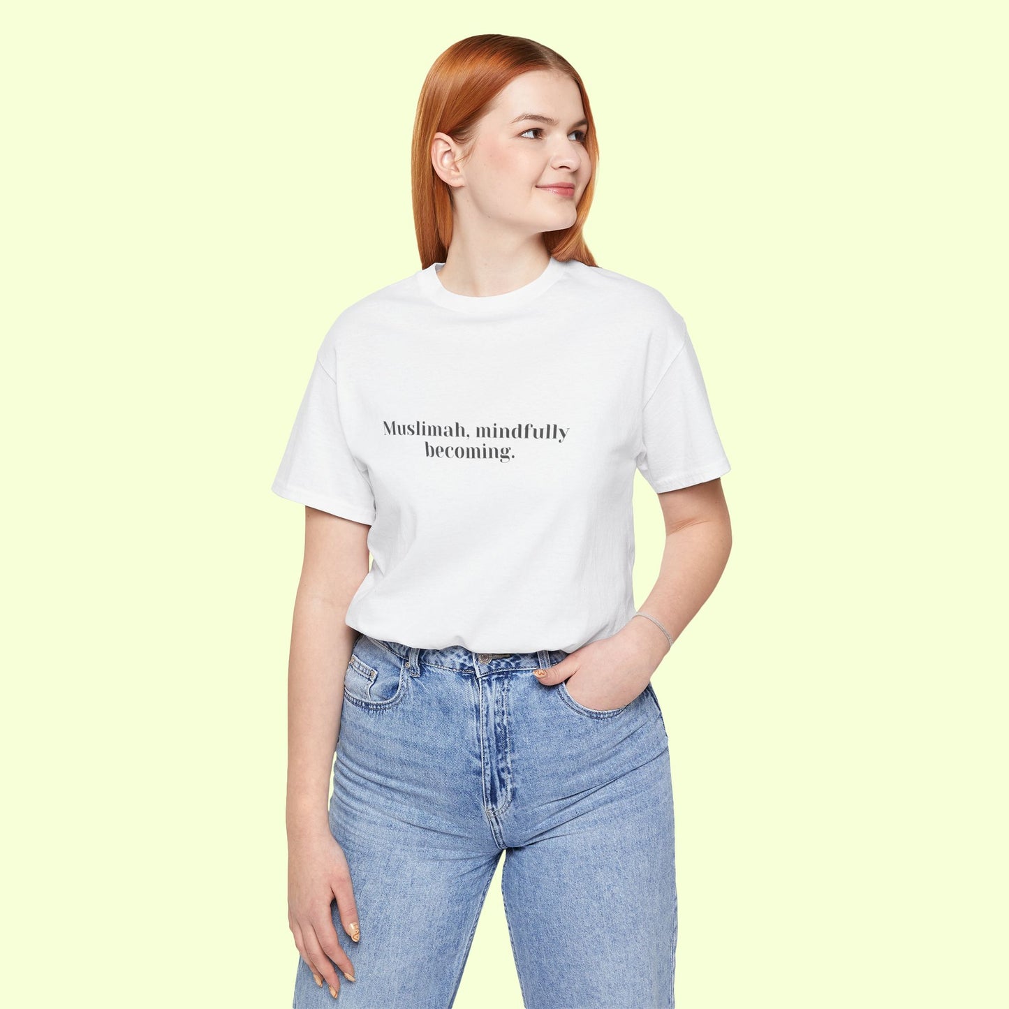 Muslimah, mindfully becoming.T-Shirt for Women | Inspirational Faith Quote Tee
