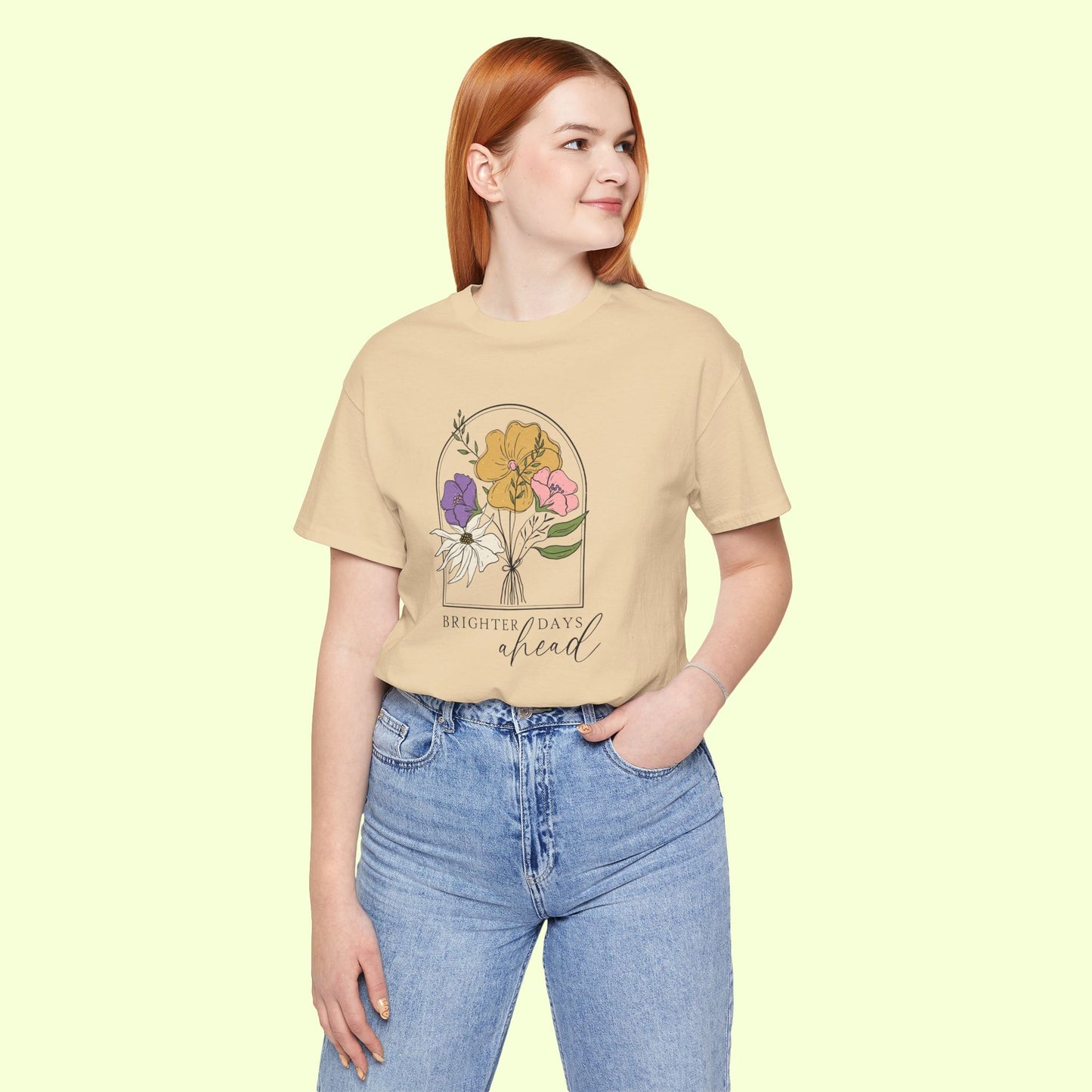 Brighter Days Head. T-Shirt for Women | Inspirational Faith Quote Tee