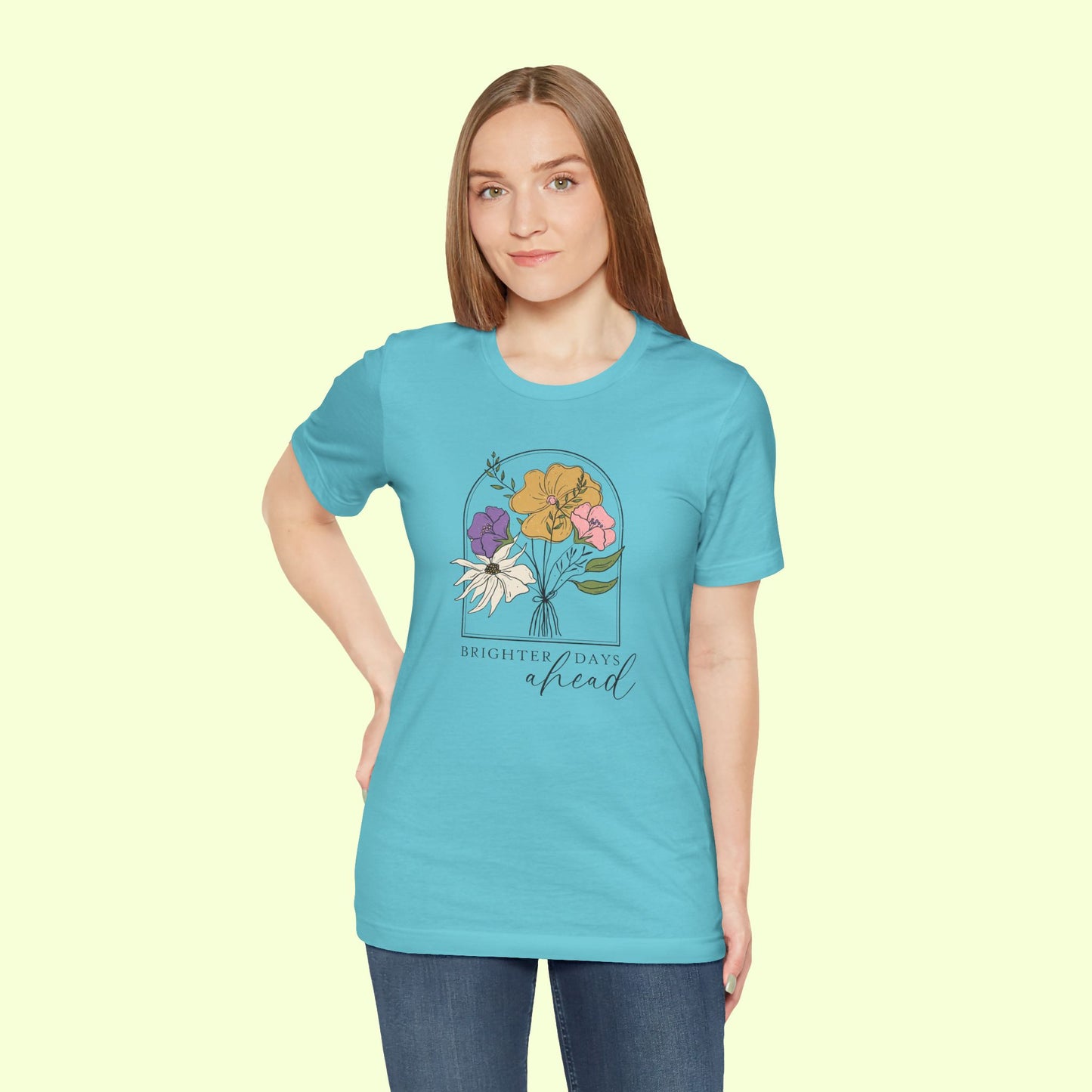 Brighter Days Head. T-Shirt for Women | Inspirational Faith Quote Tee