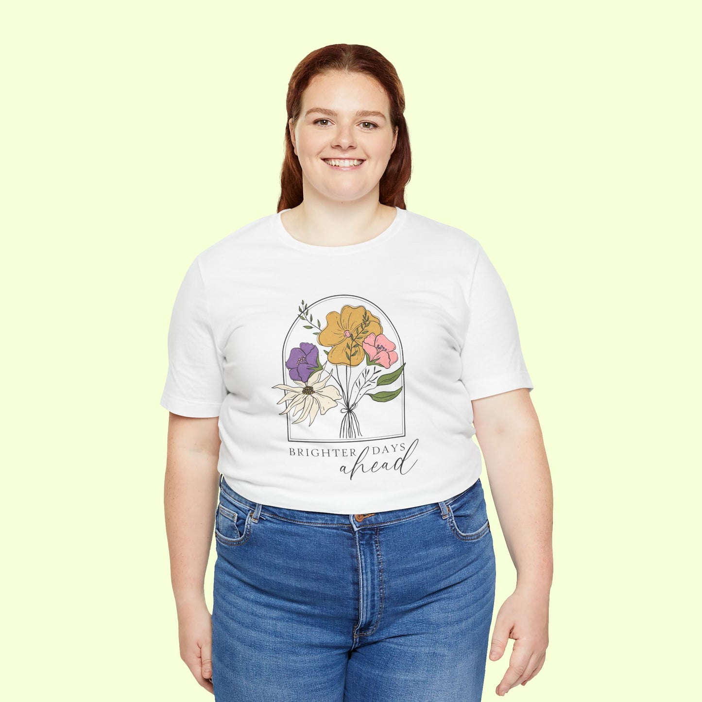 Brighter Days Head. T-Shirt for Women | Inspirational Faith Quote Tee