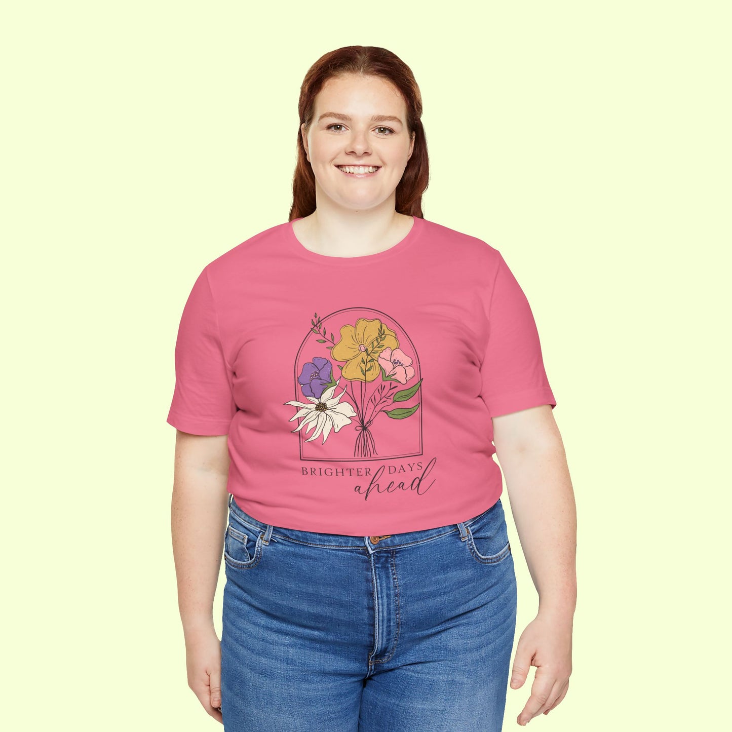 Brighter Days Head. T-Shirt for Women | Inspirational Faith Quote Tee