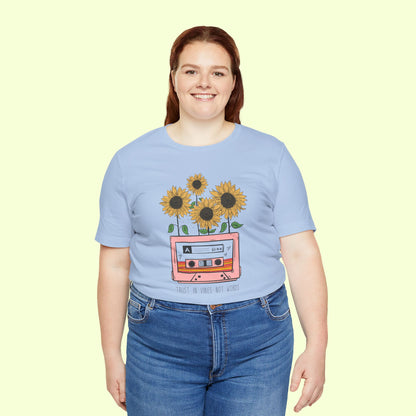 Trust In Vibes Not In Words. T-Shirt for Women | Inspirational Faith Quote Tee