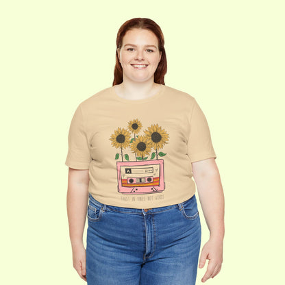 Trust In Vibes Not In Words. T-Shirt for Women | Inspirational Faith Quote Tee