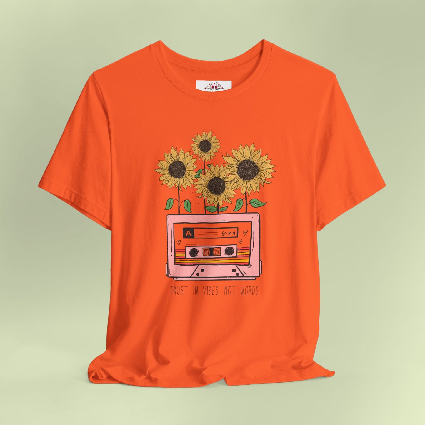 Trust In Vibes Not In Words. T-Shirt for Women | Inspirational Faith Quote Tee