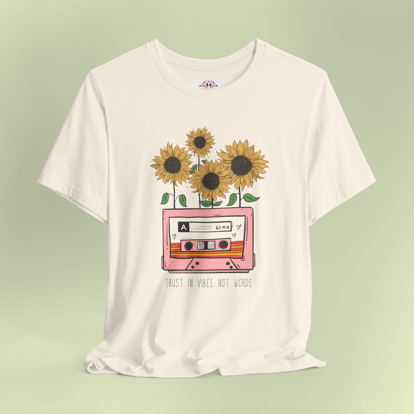 Trust In Vibes Not In Words. T-Shirt for Women | Inspirational Faith Quote Tee
